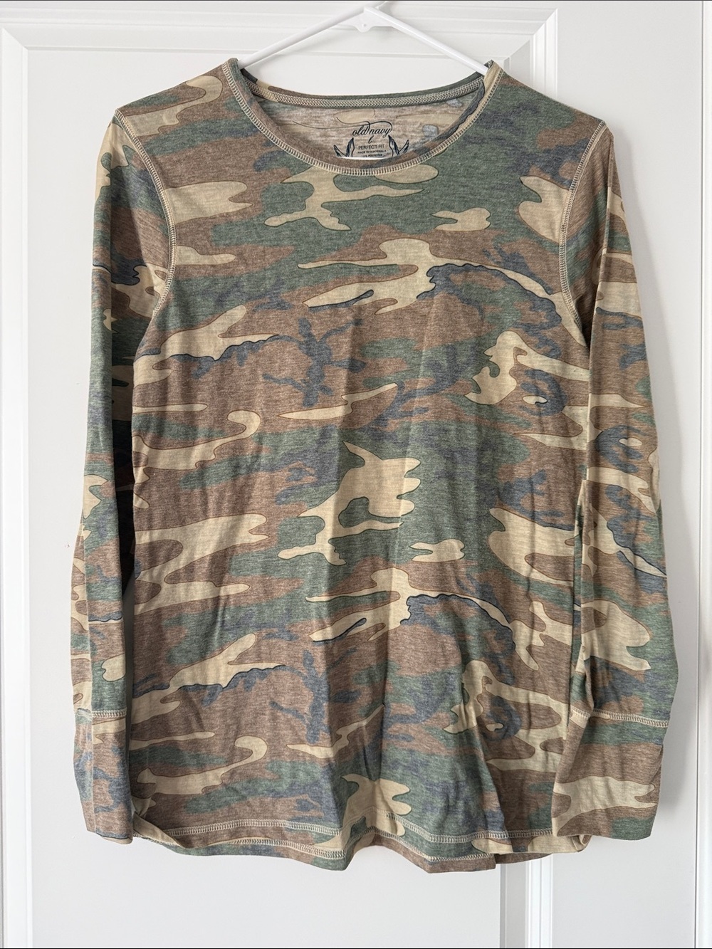 Old Navy Camo Crewneck Tee - Green & Tan